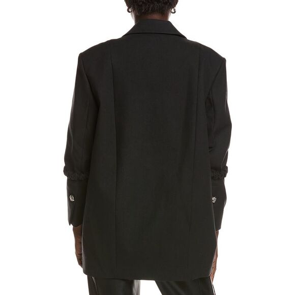 Ganni Womens Suiting Oversized Blazer, Black - Picture 2 of 3